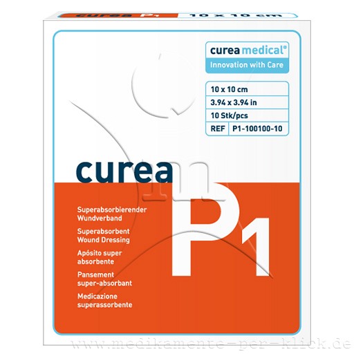 CUREA P1 superabsorb.Wundauflage 10x10 cm